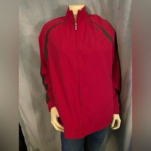 Reebok Womens L/S Full Zip Mesh Lined Hot Pink Active Golf Jacket NWOT - XL